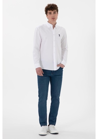 U.S. Polo Assn. U.s. Polo Assn. Erkek Uzun Kollu Regular Gömlek 2084126 Beyaz
