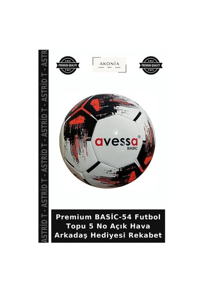 Premium Basic-54 Futbol Topu 5 No Açık Hava Arkadaş Hediyesi Rekabet Çok Renkli