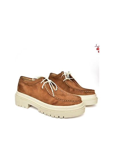 Fox Shoes R294783002 Taba Süet Kadın Ayakkabı 001