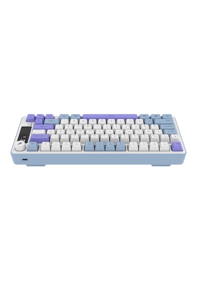 Hawk Gaming Hk255 Membrane Lcd Rgb Kablosuz/bluetooth Mavi Mor %75 Türkçe Gaming Klavye
