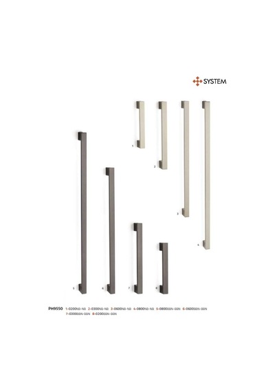 System Çekme Kapı Kolu Nikel Saten Kol 600mm Ph9550 0600 Nb-nb