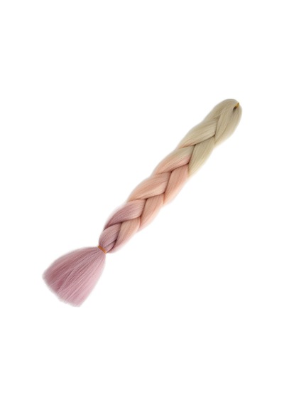 Afrika Örgülük Ombreli Sentetik 100 Gr. / Platin / Soft Turuncu / Soft Lila - Mydr-462955 Çok Renkli