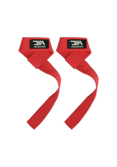 Kırmızı Renkli Lifting Strap, Ağırlık Antrenmanları İçin Altın