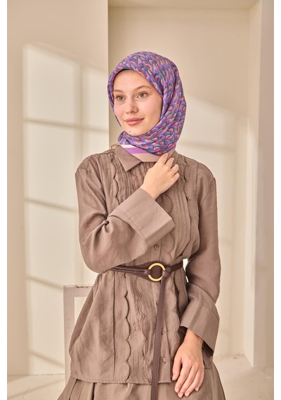 Silk Home Aura Eşarp 140006-14 Vizon, Petrol Yeşili, Mor, Mavi