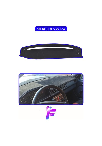 Mercedes W124 Uyumlu Torpido Örtüsü Yansıma Önleyici Kolay Montaj Tam Koruma H5