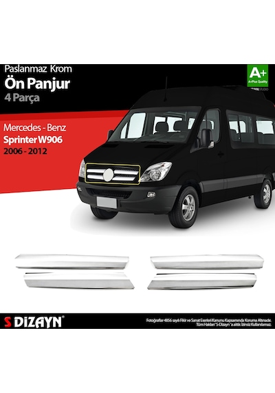 S-Dizayn  Mercedes Sprinter W906 Krom Ön Panjur 4 Prç 2006-2012