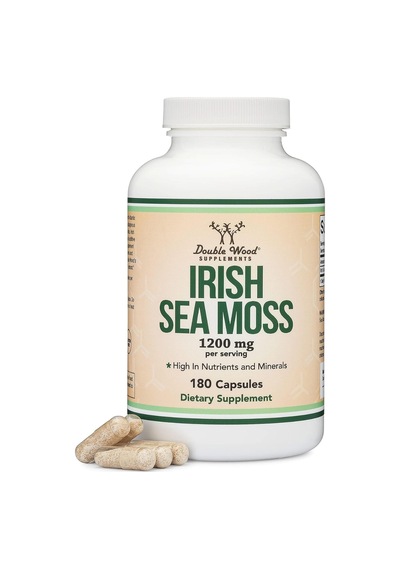 Double Wood Irısh Sea Moss İrlanda Deniz Yosunu 1200mg 180 Ca...