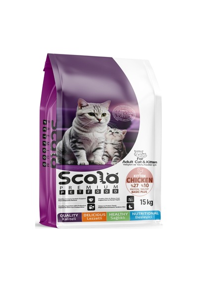 Scala Basic Plus Tavuklu Yavru Kedi Maması 15 Kg