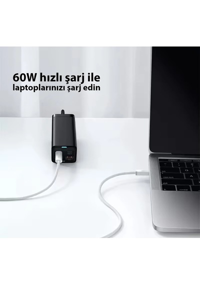 Eıma Emc-60 Usb-c 60w Hızlı Şarj Kablosu 1 M Pd Destekli