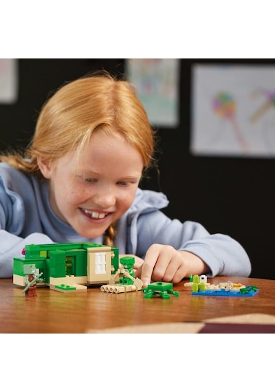 LEGO® Minecraft Kaplumbağa Plaj Evi 21254 8+ Yaratıcı Oyuncak Yapım Seti - 234 Parça