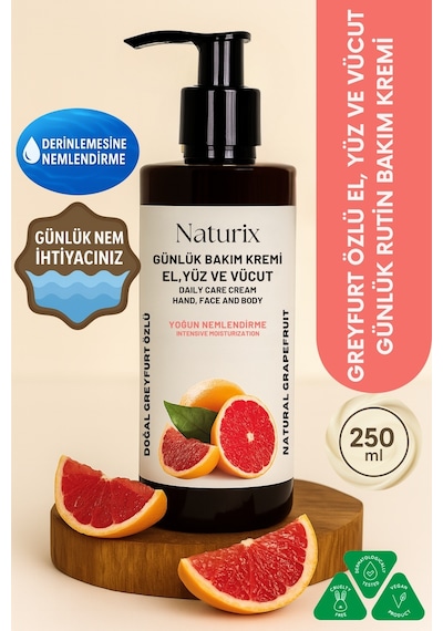 Naturix Greyfurt Özlü  El Yüz Vücut Losyon 250 ML