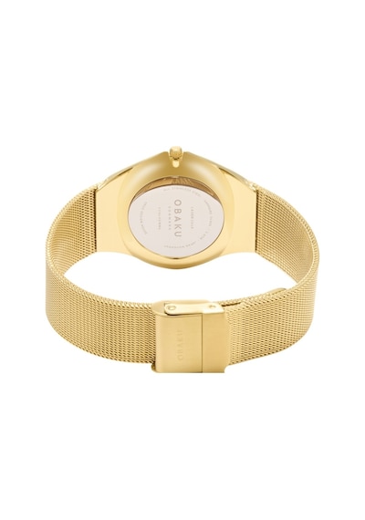 Obaku Denmark V316lxgwmg Quartz Hasır Kordon Altın Rengi Beyaz Kadran 33 Mm Kadın Kol Saati Altın