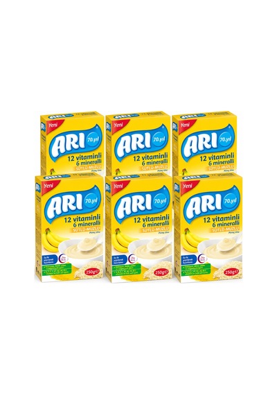 Arı Mama Pirinç Unu Sütlü Muzlu 250 Gr 6 Lı