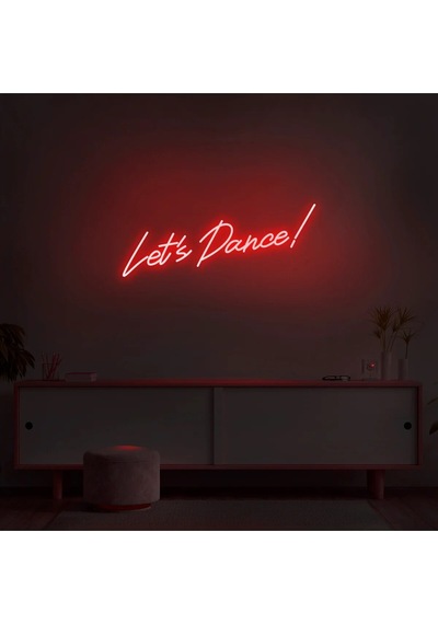 Let's Dance Yazılı Neon Tabela Kırmızı
