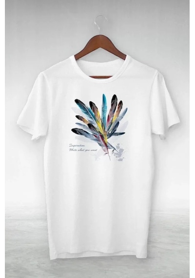 Modi Unisex Baskılı Oversize T-shirt - Beyaz - Mymg99814