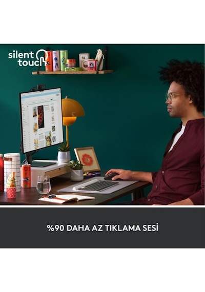 Logitech Signature M650 Küçük Ve Orta Boy Sağ El Için Sessiz Kablosuz Mouse, Siyah 910-006253