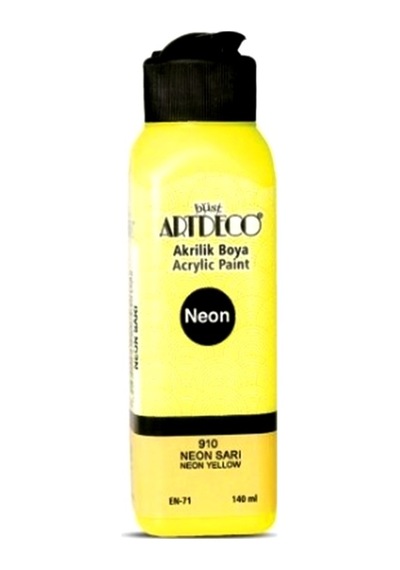 Artdeco Akrilik Boya 140 Ml Neon Sarı - 4 Adet Diğer