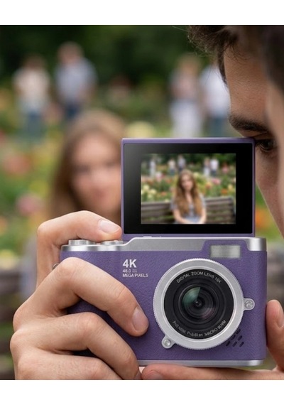 4k Kompakt Kamera 48 Mp Autofocus Flash Özellikli Vlog Kamera