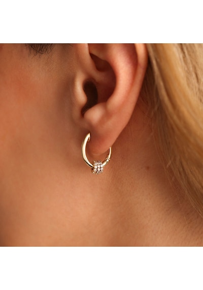 Sembol Gold Altın Halka Küpe Charm 1.4 cm