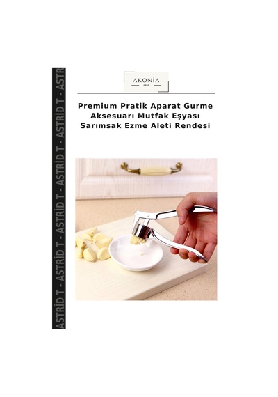 Premium Pratik Aparat Gurme Aksesuarı Mutfak Eşyası Sarımsak Ezme Aleti Rendesi Çok Renkli