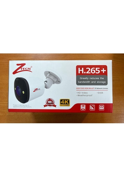 Ztech Zr-2040 5mp 1.8mm Balık Gözü Fullcolor + Mikrofon Bullet Dış Mekan Ip Kamera