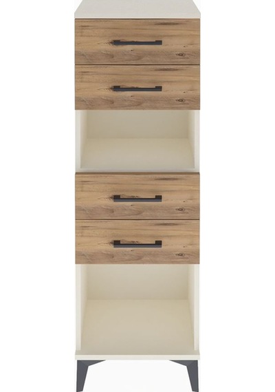 Arges Dolap Tek Raflı 4 Çekmeceli 44x30x134 Aytaşı-çam Aytaşı