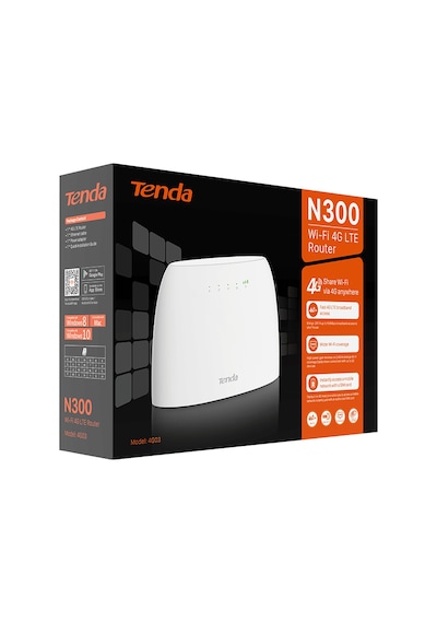 Tenda 4G03 N300 300 Mbps 2.4 GHz 4G LTE Router