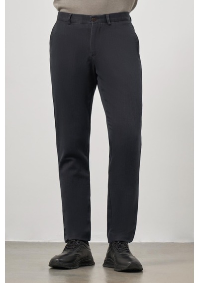 İmza Siyah Pamuklu Yandan Cepli Casual Comfort Fit Chino Pantolon 1003245154 Siyah