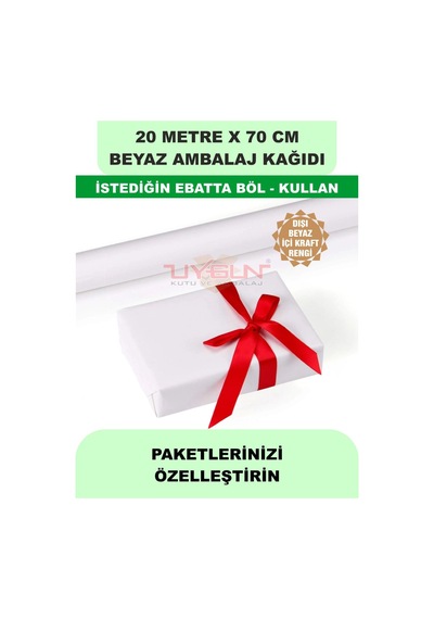 70 Cm X 20 Metre Bobin Beyaz Ambalaj Kağıdı Çift Yönlü, Ev Eşyası, Çeyiz, Hediye, Ürün Paketleme 20 Adet