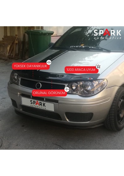 Fiat Palio 2006-2012 Yıl Aralığı Uyumlu Kaput Rüzgarlığı 4mm Siyah