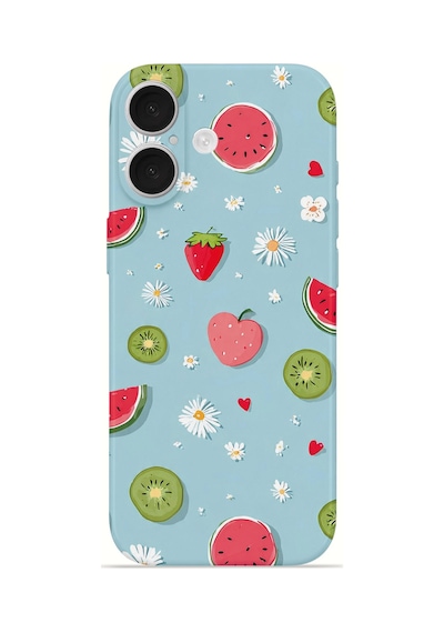 Apple iPhone Uyumlu 17 Vorian İnce Kamera Korumalı Mika Kılıf Fruit Confetti Sky Fruit Confetti Sky Mika