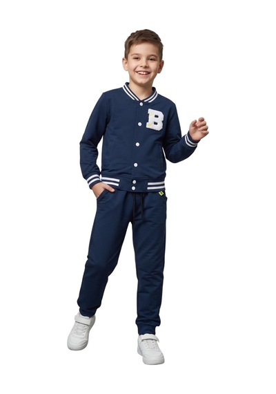 New Kids Erkek Çocuk Eşofman Takımı Lcvrt Mevsimlik Pamuklu Cepli-91220 Lacivert