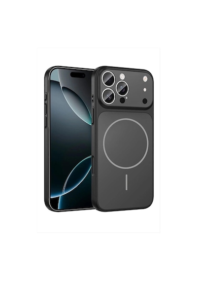 Zenviac456 İphone 16 Uyumlu 17 Pro Max Görünümlü Magsaff Kapak Kılıf Zenviac45678 Siyah