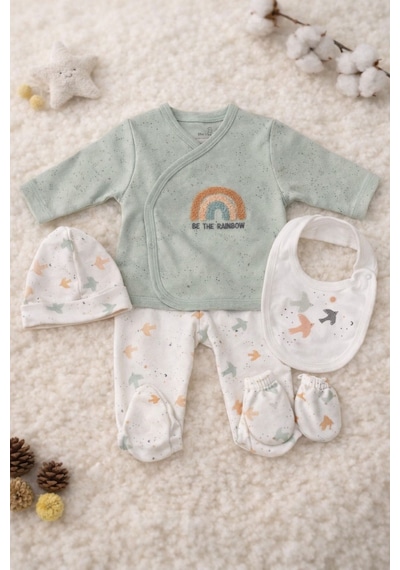 Little Life Yenidoğan 5li Gökkuşaklı Hastane Çıkışı-1500 - Su Yeşili Su Yeşili