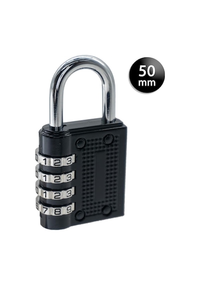 Ymk-1350 Dört Basamaklı Şifreli Asma Kilit Siyah 50 Mm