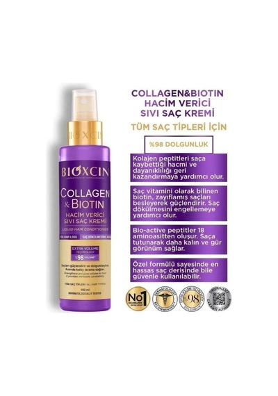 Collagen & Biotin Ekstra Hacim Şampuanı 300ml + Saç Bakım Yağı + Saç Kremi + Sıvı Saç Kremi
