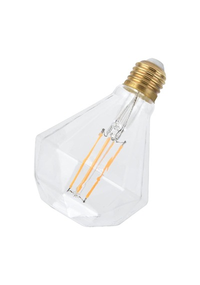Filament Ampul, Vintage Led Ampul 4w Elmas Şekilli Led Filament Ampul E27 - Sarı Işık