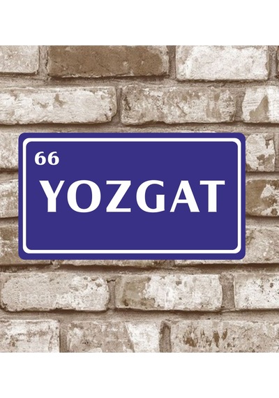 Kişiye Özel Metal Plaka Yozgat 66 Retro Poster (29X15)
