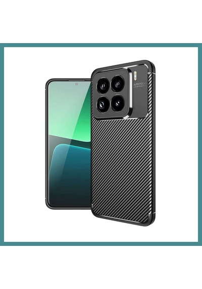 Trendexa Mi 15 Pro Uyumlu Kılıf Auto Focus Karbon Kapak - Siyah Mac