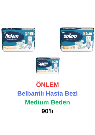 Önlem - Belbantlı Yaşlı Yetişkin Hasta Bezi Medium Beden 90'lı M