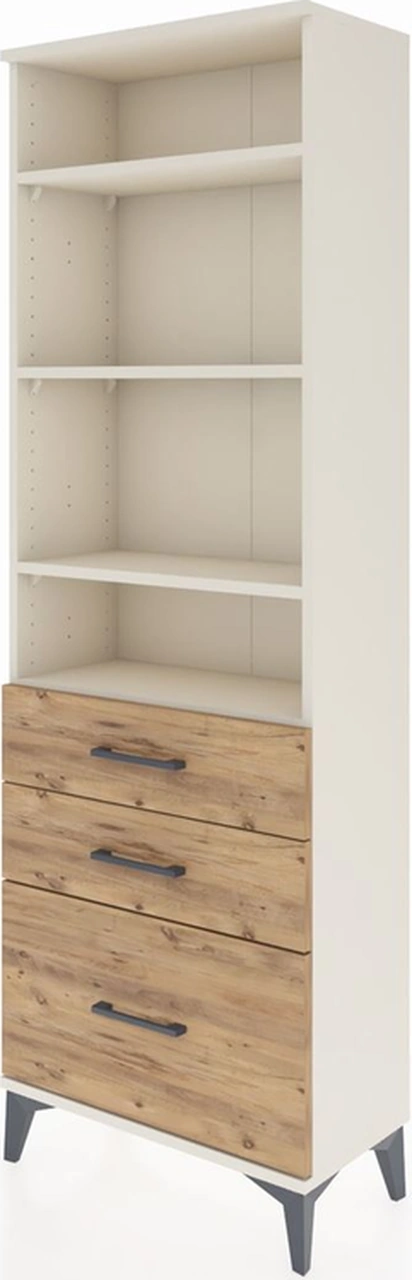 Arges Dolap 4 Raflı 3 Çekmeceli 60x30x182 Aytaşı-çam Aytaşı