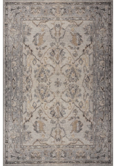 Artloop Relic Gri Vintage Dokulu Klasik Desenli Dokuma Tabanlı Şönil Halı Al 520
