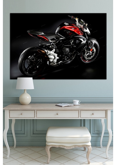 Motosiklet Motorcycle Dekoratif Kanvas Tablo