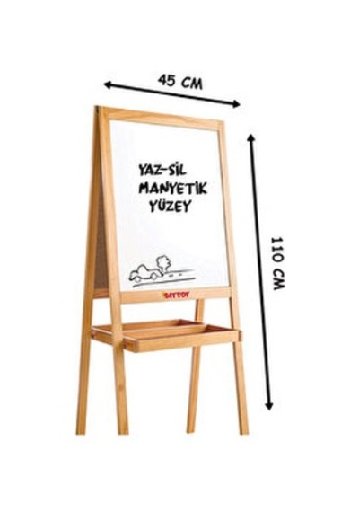 Manyetik Çift Taraflı Ahşap Yazı Tahtası Diğer