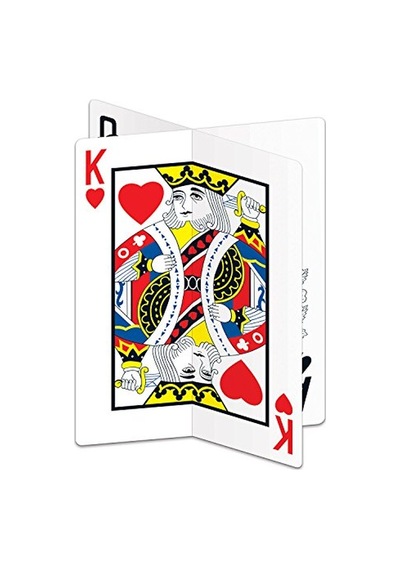 54924 4 Parça 3d Oyun Kartı Merkezi Parçaları, 30,48 Cm, Kağıt, Çok Renkli