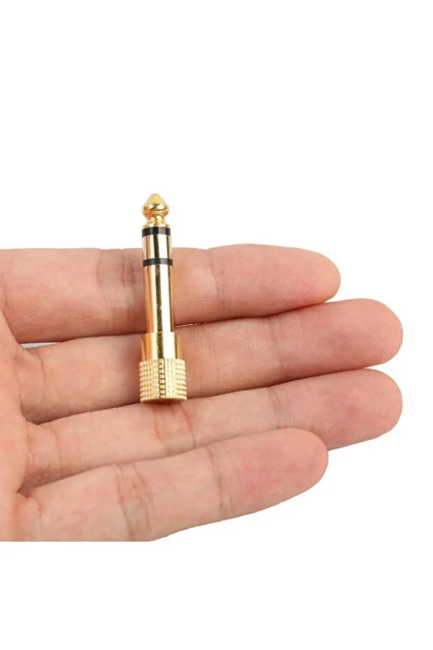 3.5mm Dişi 6.5m Erkek Jack Ses Konektörü Stereo Kulaklık Verici Mic Gitar Adaptörü Mikrofon Çevirici