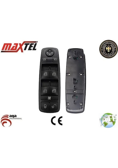 Cam Kaldırma Anahtarı Mercedes W169 - W245 Ayna Katlamasız Sıyah 1698206610 1