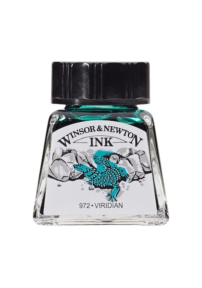 Winsor&Newton Çizim Mürekkebi 14 Ml. Vridian 692 1005692