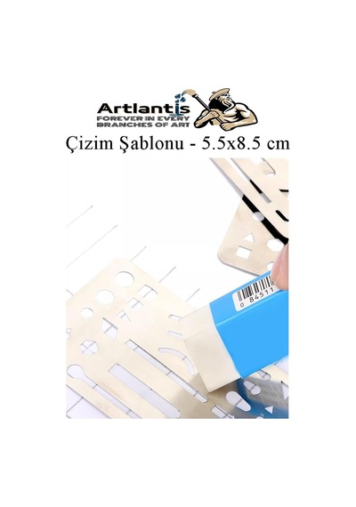 Silgi Şablonu Metal 5.5x8.5 Cm 1 Adet Paslanmaz Çelik Silgi Şablonu Çizim Şablonu Cetveli Mimari Mühendislik