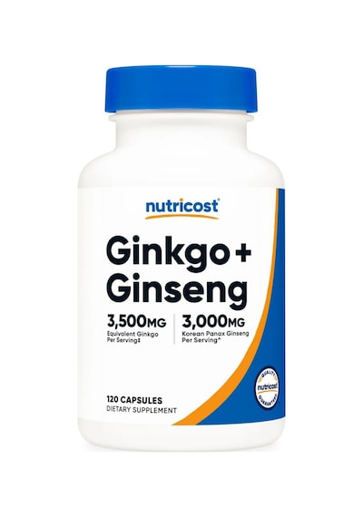 Ginkgo 3,500 Mg + Ginseng 3,000 Mg 120 Capsules -zihinsel Performans Ve Enerji Desteği